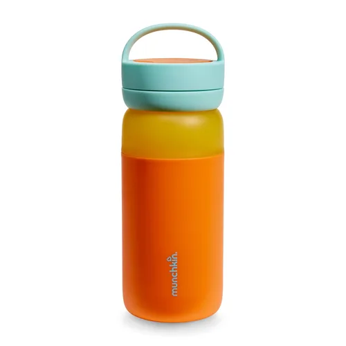 Vista 9 de Munchkin Stay Cool Botella de agua aislada con popote para niños pequeños, 12 onzas, azul