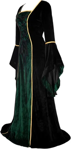Vista 122 de Kranchungel - Vestidos renacentistas de estilo medieval/irlandés/campesino para mujer; disfraz de hada, para bailes