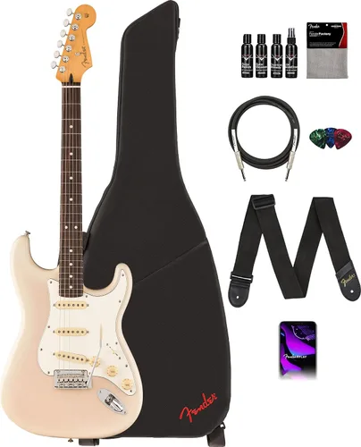 Vista 42 de Fender Player II Modified Stratocaster - Paquete de atardecer con bolsa de concierto, correa, cable, paquete de 3 púas y kit de limpieza de guitarra