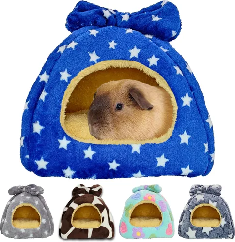 Vista 11 de Cama de conejillo de indias, accesorios de casa de escondite de conejillo de indias, cama cálida para animales pequeños, hámsters, chinchillas, Verde