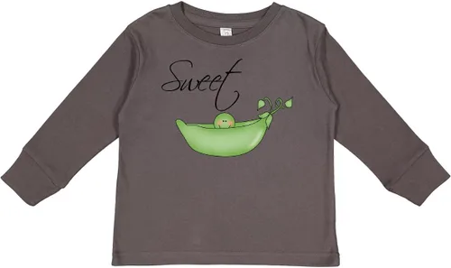 Vista 9 de inktastic Sweet Pea Toddler Long Sleeve T-Shirt 0020 Blanco