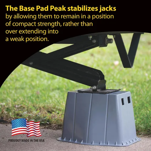 Vista 2 de Stromberg Carlson JBP-813.1 Base Pad Peak - Bloque de gato de remolque – Almohadillas para RV – Accesorios para remolque de viaje – Base de gato
