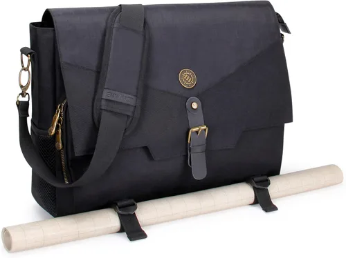 Vista 17 de ENHANCE Collector's Edition RPG Player's Essentials DND Bolsa - Bolsa de mensajero con exterior Dragon Hide que cabe de 2 a 4 libros, carpetas
