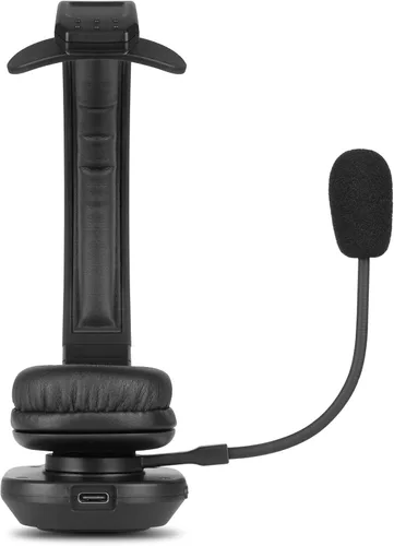 Vista 3 de Aluratek Auriculares inalámbricos Bluetooth 5.0 ABHM100F - Auriculares de alta fidelidad con cancelación de ruido, micrófono integrado, cómodas
