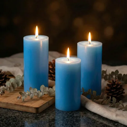 Vista 20 de Richland® Juego de 20 velas de pilar de 2 x 3 pulgadas, color marfil sin perfume