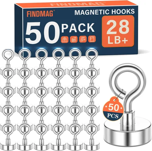 Vista 11 de FINDMAG Ganchos magnéticos, 28LB+ Ganchos magnéticos para cabinas