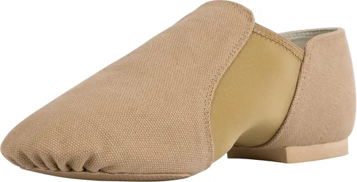 Vista 8 de Linodes Zapato de jazz unisex 09 con parte superior de lona para mujeres y hombres Negro