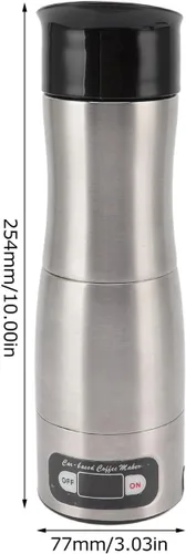 Vista 7 de Luqeeg Cafetera portátil, cafetera eléctrica para café, mini cafetera eléctrica para automóvil, cafetera eléctrica para cápsula con encendedor