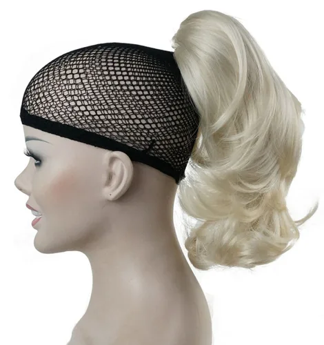 Vista 8 de Lydell Extensión de pelo sintético de doble uso de 12 pulgadas con clip y pinza para coleta, 4.24 onzas con pinza de mandíbula/garra (negro azabache)