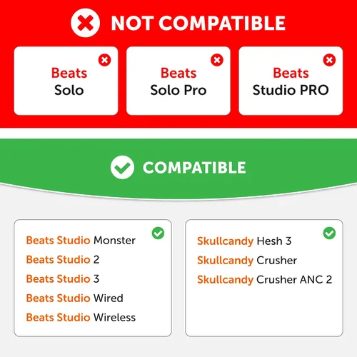 Vista 2 de WC SweatZ Studio - Fundas patentadas para almohadillas de oído para Beats Studio 3 (A1914) & Beats Studio 2 (B0500 / B0501), fabricadas por Wicked