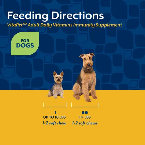 Vista 6 de NaturVet VitaPet Vitaminas diarias para adultos más ayuda para el aliento para perros adultos, 60 unidades masticables suaves, fabricados
