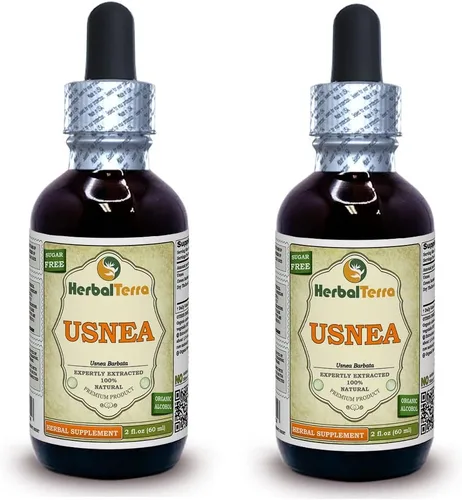 Vista 10 de Herbal Terra LLC Usnea (Usnea barbata) Glicerita, extracto líquido sin alcohol de talo seco, 2 onzas