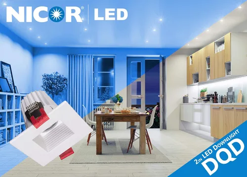 Vista 11 de NICOR Lighting - Foco empotrable LED cuadrado de 2 pulgadas con deflector en blanco, 2700K (DQD211202KWHBF)