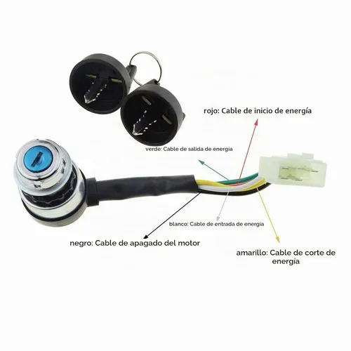 Vista 3 de WOOSTAR Interruptor de llave de encendido de 5 pines para 50cc 70cc 90cc 110cc 125cc 150cc 200cc 250cc dune Buggy Go Kart ATV 4 Wheeler Quad
