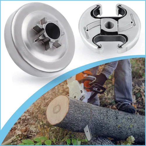 Vista 6 de Adefol . Kit de 8 tambor de embrague 7T de 325 pulgadas para motosierra Husqvarna 340 345 350 445 450, kit de tambor de embrague 345 con bomba