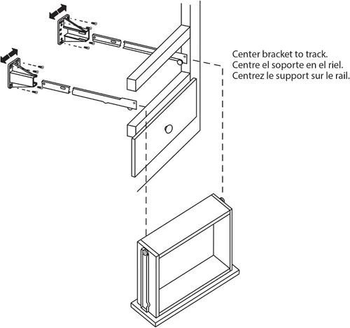 Vista 4 de Prime-Line R 7240 Soportes de riel lateral para cajón, nailon blanco (1 par)
