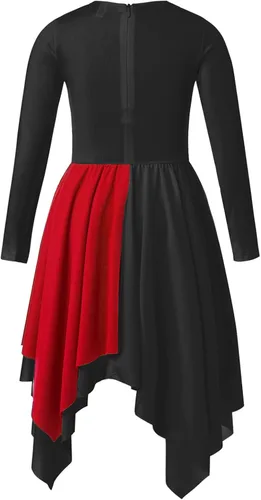 Vista 3 de Loyan Vestido de baile de alabanza litúrgica de alabanza metálica para niñas grandes