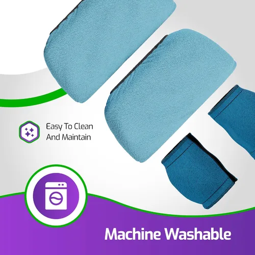 Vista 6 de Acolchado de muletas prémium para muletas – Cojines de muleta para debajo del brazo – Almohadillas azules – Se adapta a muletas estándar