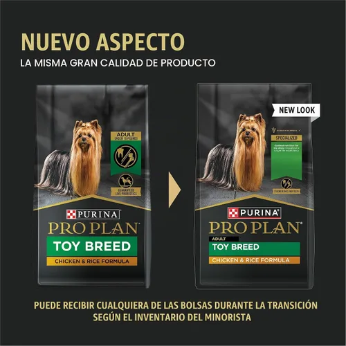 Vista 2 de Purina Pro Plan Toy Breed - Alimento para perros, fórmula de pollo y arroz con probióticos vivos garantizados, bolsa de 5 libras