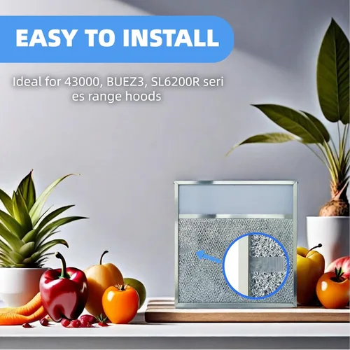 Vista 5 de BP57 - Filtro de ventilación para campana de estufa con lente de luz, filtro de grasa de escape de cocina, filtro de aire de grasa de 11 3/8