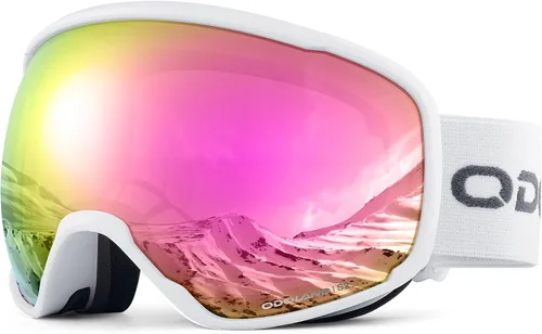 Vista 10 de Odoland Gafas de esquí de nieve S2 de doble lente antivaho OTG a prueba de viento UV400 para hombres, mujeres y jóvenes, esquí, snowboard Lente