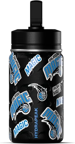 Vista 31 de Hydrapeak x NBA Botella de agua mini de 14 onzas oficialmente licenciada de los Atlanta Hawks para niños con tapa con popote y asa, reutilizable