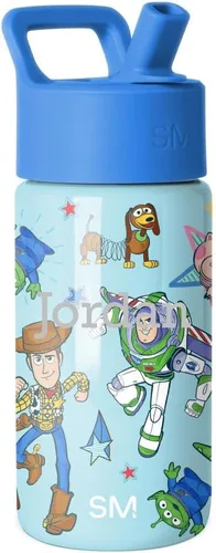 Vista 15 de Simple Modern Kids Summit - Botella de agua con tapa con pajilla, vaso de acero inoxidable de 14 onzas con aislamiento para niñas, para la escuela