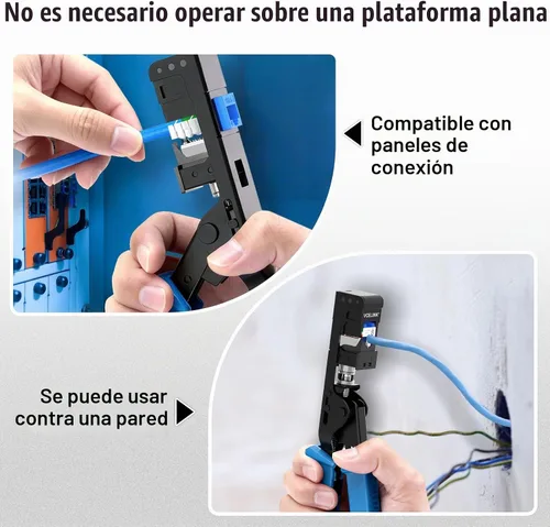 Vista 4 de VCELINK Herramienta de Terminación de Velocidad Keystone Solo para Clavijas Keystone de 90 Grados VCE, Herramienta de Perforación Rj45 de Cable