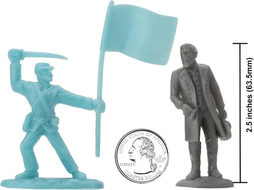 Vista 3 de BMC Civil War Plastic Army Men - 32 figuras de soldado de la batalla de Petersburgo