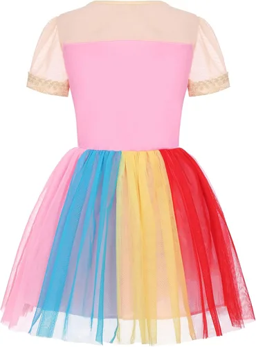 Vista 2 de Simplecc Disfraz de unicornio para niñas, disfraz de princesa de unicornio, regalos de cumpleaños para fiesta de Halloween