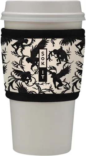 Vista 196 de Sok It HotSok Coffee & Tea - Funda de neopreno con aislamiento reutilizable (floral abstracto)