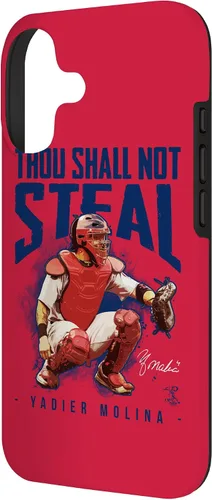 Vista 2 de Yadier Molina - Carcasa para iPhone 17, diseño de "Thou Shall Not Steal