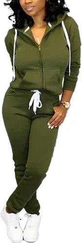 Vista 11 de Mrskoala Conjuntos de dos piezas para mujeres Chándal Conjuntos de sudadera Conjuntos de entrenamiento para trotar Ropa de descanso con bolsillo