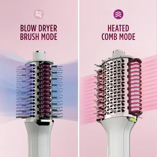 Vista 8 de Shark HT202 SmoothStyle - Peine térmico + cepillo secador, modo dual, para todo tipo de cabello, seda