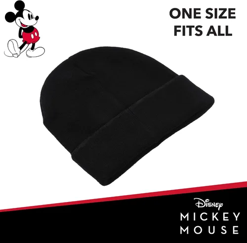 Vista 5 de Concept One Disney Mickey Mouse Cuffed Beanie Hat, Knitted Stocking Cap
