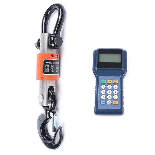 Vista 3 de Báscula colgante industrial resistente 10T, escala industrial de grúa de 22000 libras con medidor de mano, báscula colgante electrónica con gancho