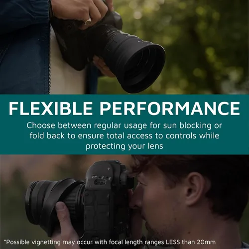 Vista 4 de KUVRD - Parasol universal para lentes: se adapta al 99% de las lentes, a prueba de elementos, cobertura de por vida