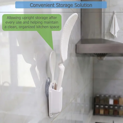 Vista 5 de EIKS Espátula de paleta de arroz de plástico con soporte de ventosa