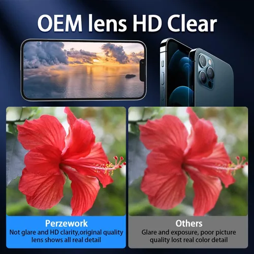 Vista 8 de Reemplazo de lente de cristal de cámara trasera OEM para iPhone 13 Pro y iPhone 13 Pro Max con adhesivo preinstalado y kit de herramientas