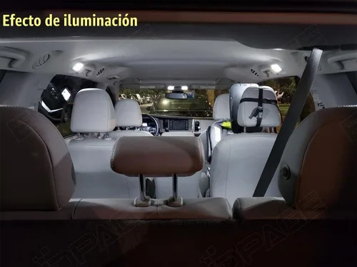 Vista 4 de Kit de 16 luces LED Sienna para Toyota Sienna 2011 2012 2013 2014 2015 2016 2017 2018 2019 2020 blanco 6000K paquete de iluminación LED interior +