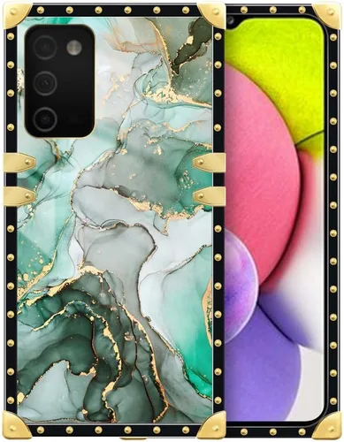 Vista 181 de Funda compatible con Samsung Galaxy A03S 4G, TPU suave de lujo y parte trasera de policarbonato duro para niñas y mujeres, funda protectora a prueba