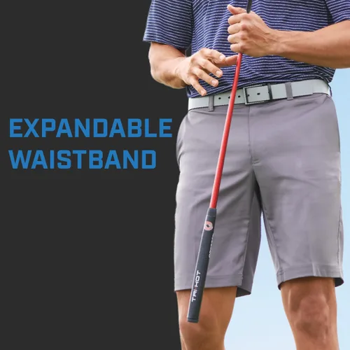Vista 4 de PGA Tour - Pantalones cortos de golf para hombre con entrepierna de 9 pulgadas, cintura activa (Talla 30-44 Grande y Alto)