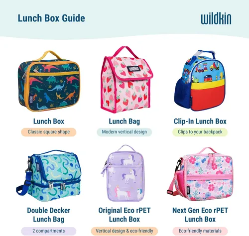 Vista 7 de Wildkin Lonchera para niños con aislamiento – Duradera y reutilizable para la escuela y los viajes - Naranja Bengala Lonchera aislada y limpia