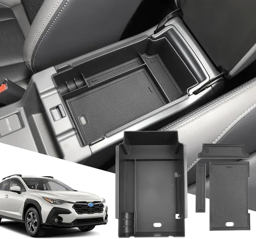 Vista 10 de SXCY 2 unidades para Subaru Crosstrek/Impreza 2024-2026 Organizador de consola central [bandeja para reposabrazos + bandeja de consola frontal]