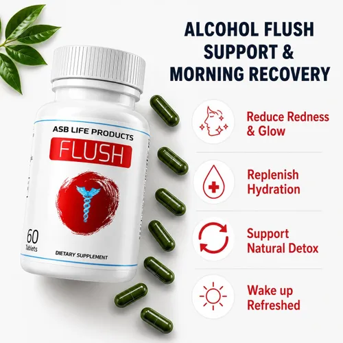 Vista 2 de Flush La cara roja asiática del alivio del alcohol del alivio del resplandor complementa la absorción rápida clínicamente formulada