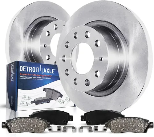 Vista 13 de Detroit Axle - Kit de freno delantero para Toyota RAV4 Prius V Lexus HS250h Scion xB Rotores de freno de disco de 10.83 pulgadas Pinza de freno