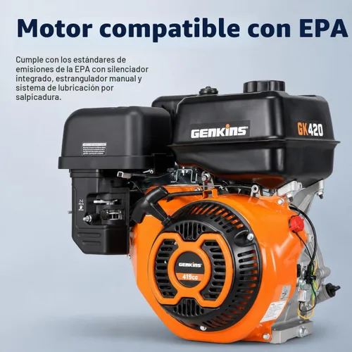 Vista 4 de Genkins 16 HP 420cc - Motor multiusos de arranque eléctrico a gasolina, GK420E