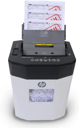 Vista 3 de HP - Trituradora de papel micro cortada, manual de 9 hojas, alimentación