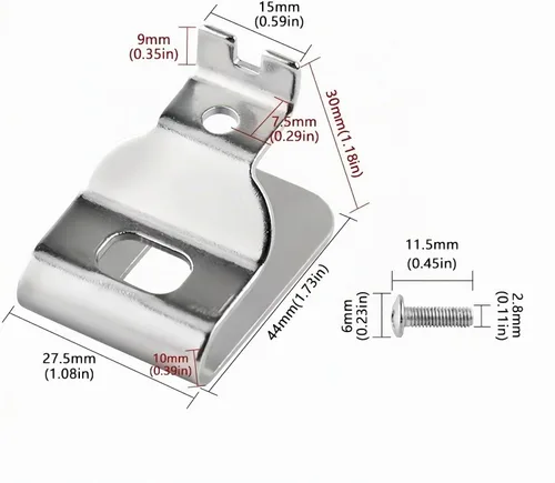 Vista 2 de Paquete de 2 clips para cinturón DEWALT N268241 N086039 con 2 PIEZAS