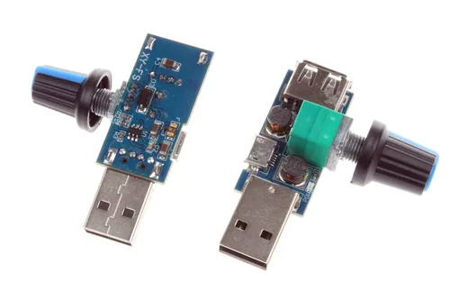 Vista 5 de NOYITO Regulador de controlador de velocidad continua con ventilador USB de 5 V con módulo de velocidad de interruptor DC 4-12V a 2.5-8V 5W